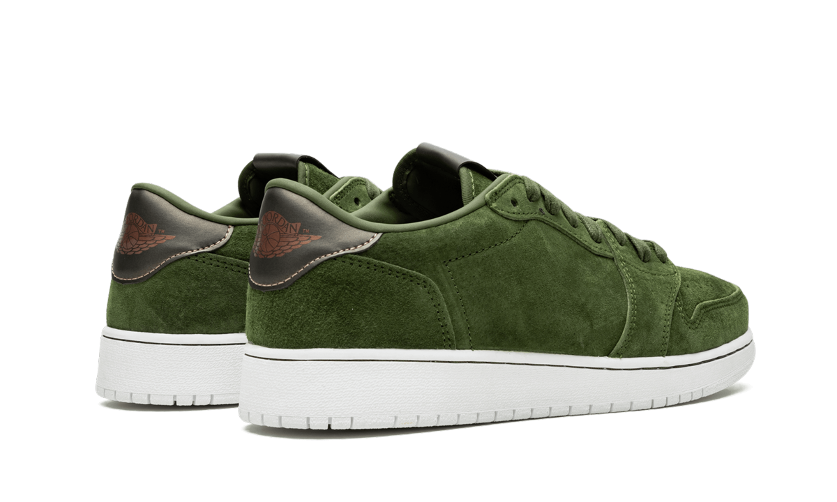 jordan 1 retro low ns legion green gs+919705-330+diagnol right behind view