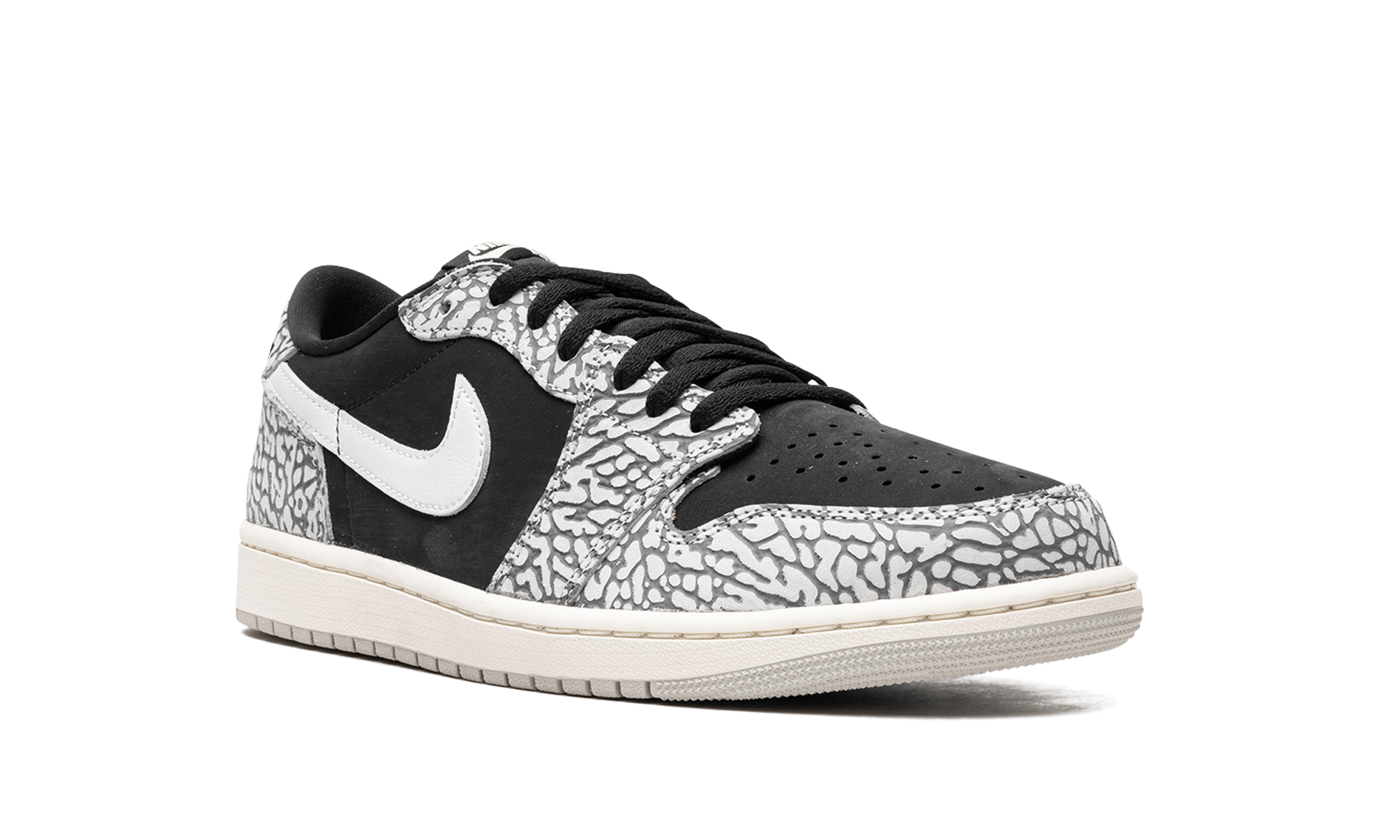 jordan 1 retro low og black cement+CZ0790-001+diagnol right view