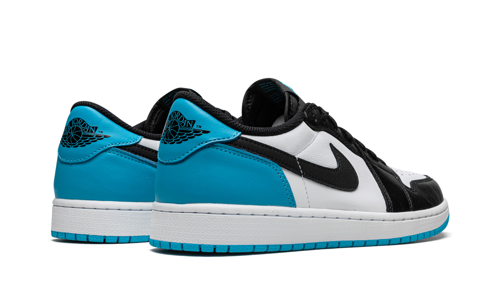 jordan 1 retro low og black dark powder blue+CZ0790-104+diagnol right behind view