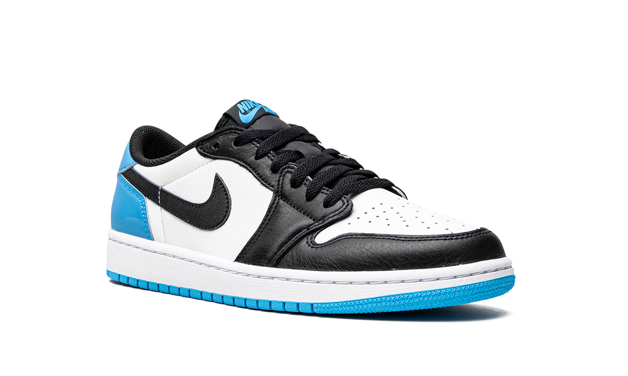 jordan 1 retro low og black dark powder blue women s+CZ0775-104+diagnol right view