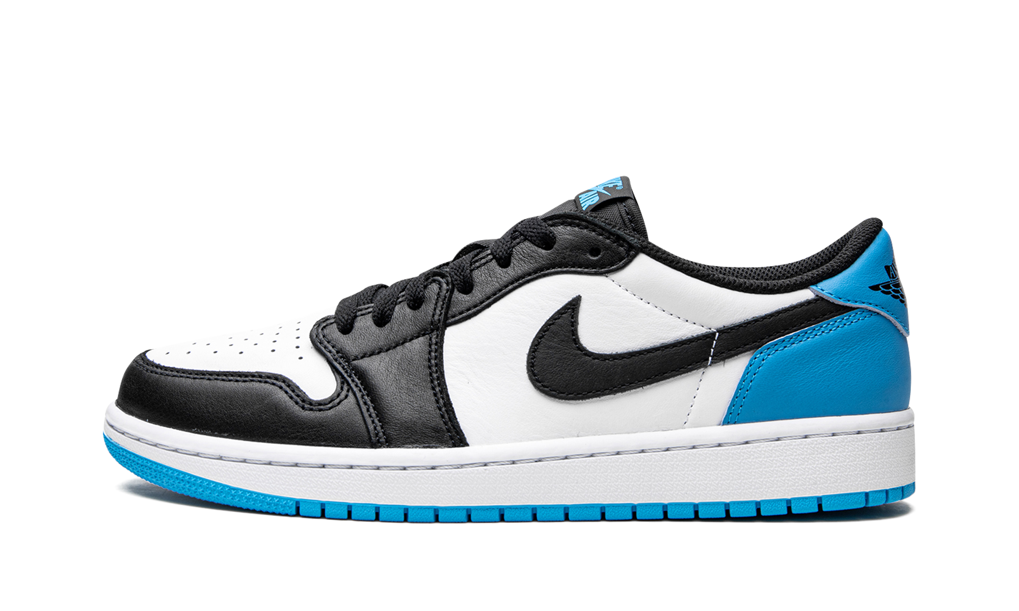 jordan 1 retro low og black dark powder blue women s+CZ0775-104+diagnol right view 1