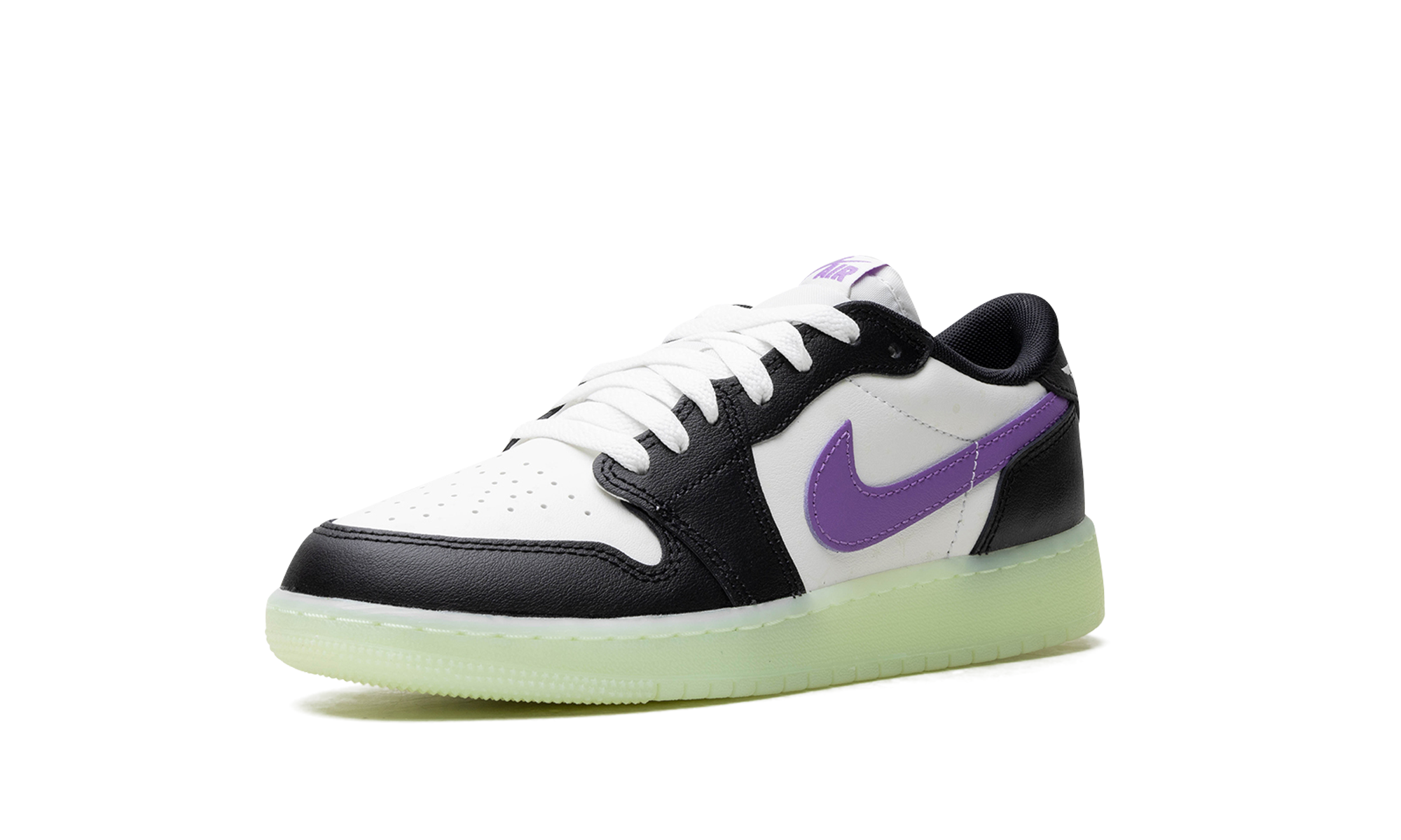 jordan 1 retro low og black raspberry gs+HF0410-001+left diagnol single view