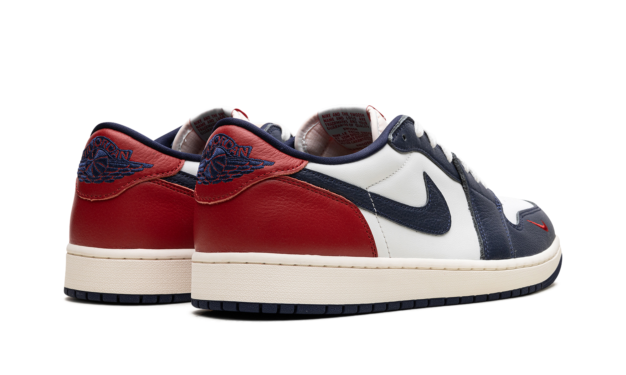 jordan 1 retro low og howard university+HQ2993-100+diagnol right behind view