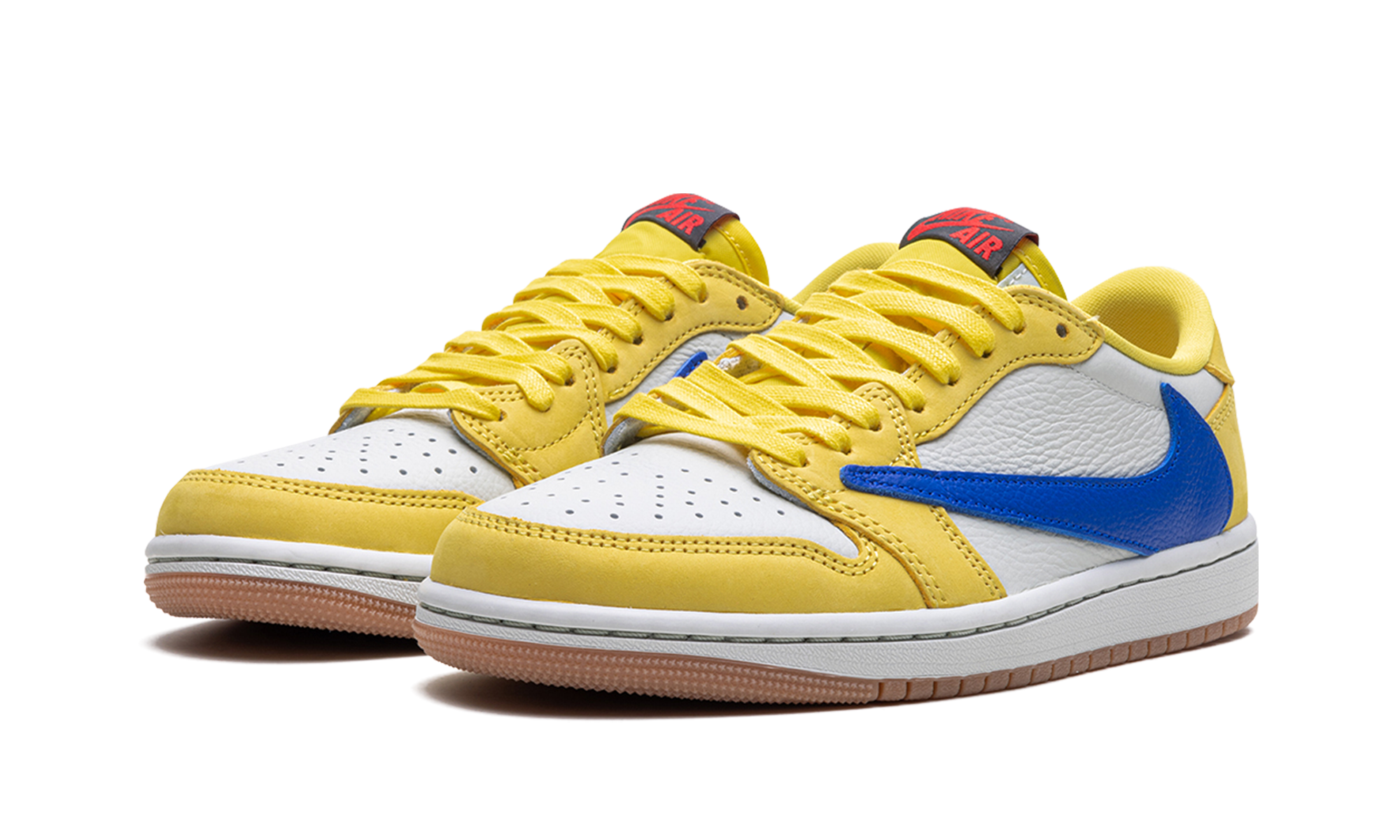 jordan 1 retro low og sp travis scott canary women s+DZ4137-700+diagnol left view