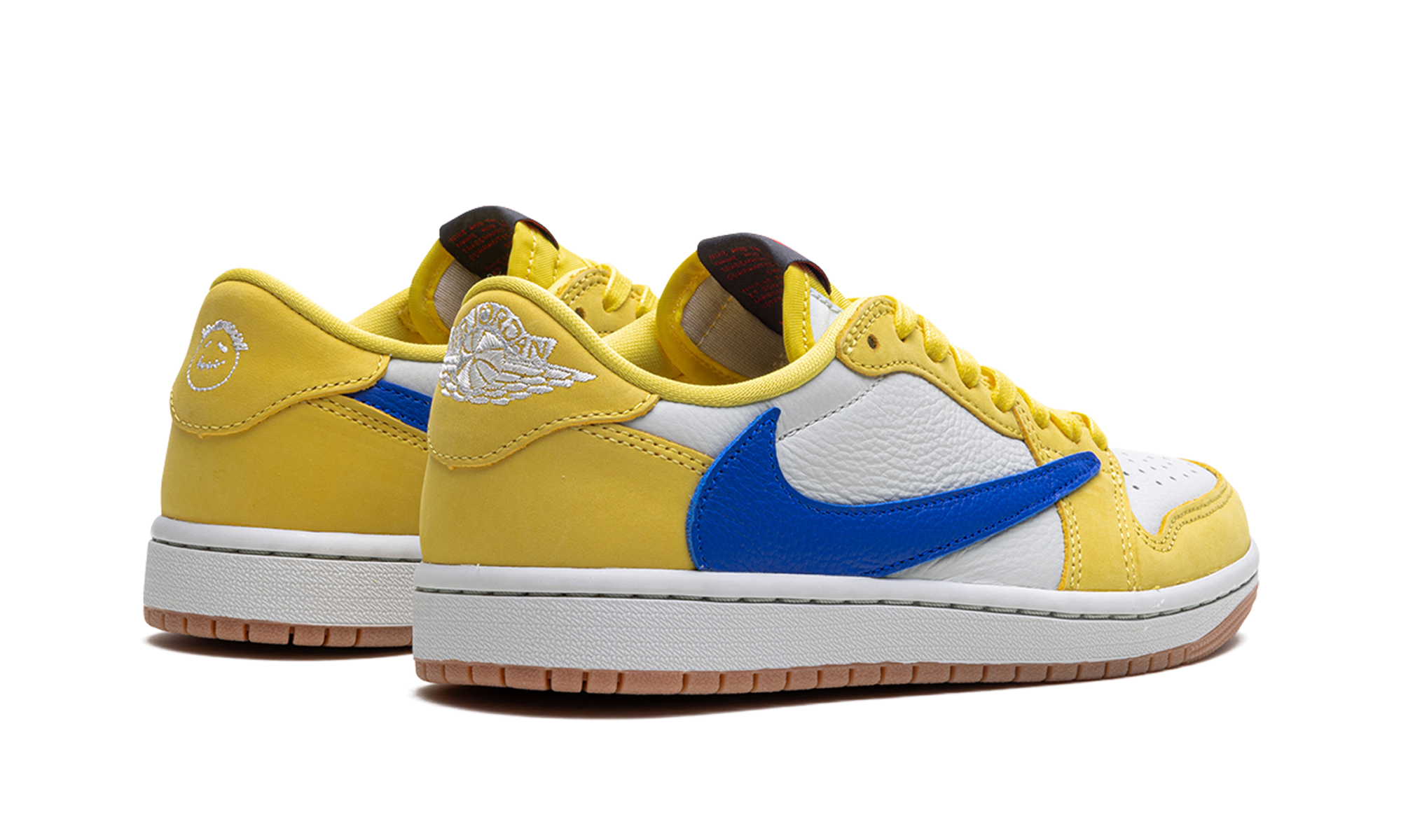 jordan 1 retro low og sp travis scott canary women s+DZ4137-700+diagnol right behind view