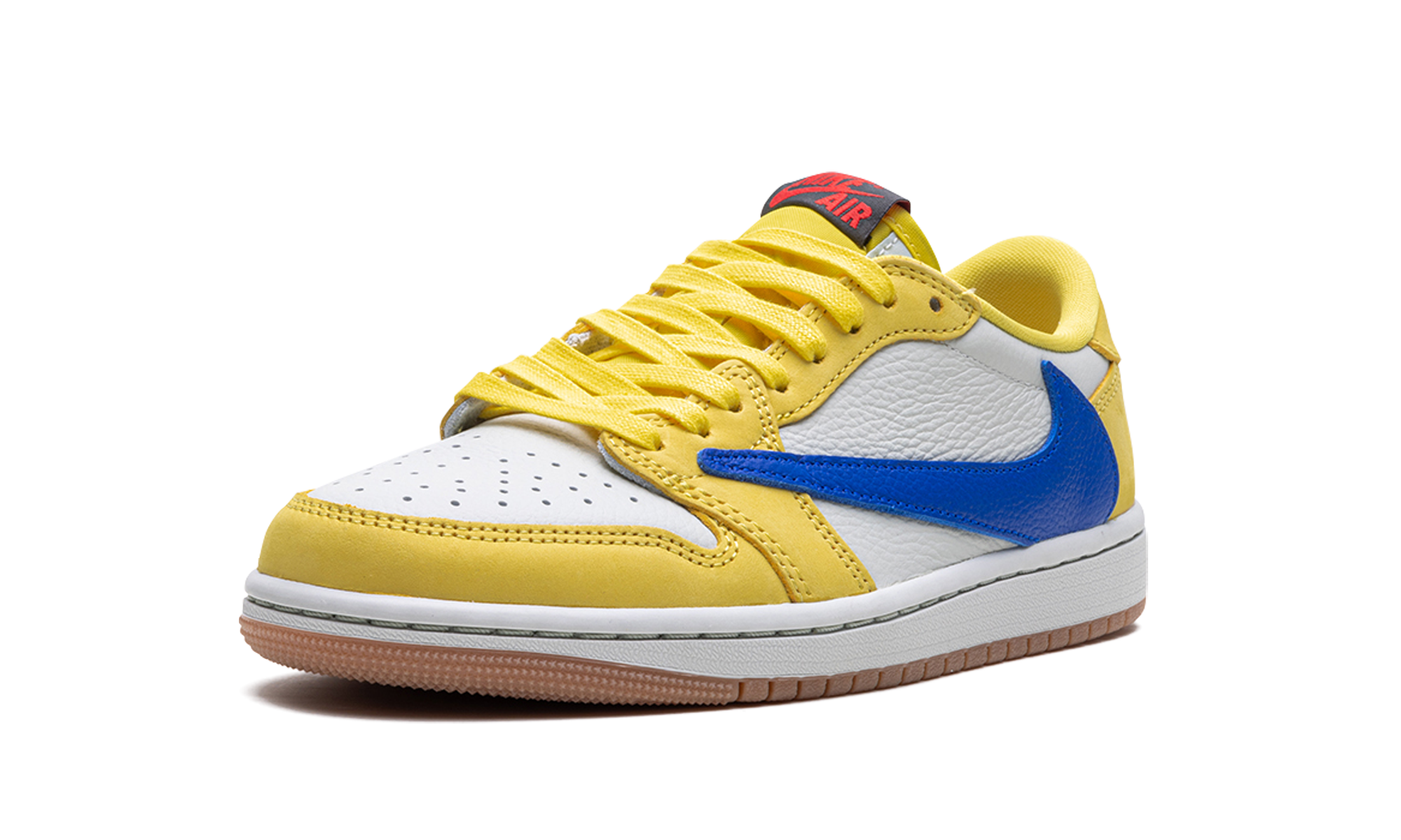 jordan 1 retro low og sp travis scott canary women s+DZ4137-700+left diagnol single view