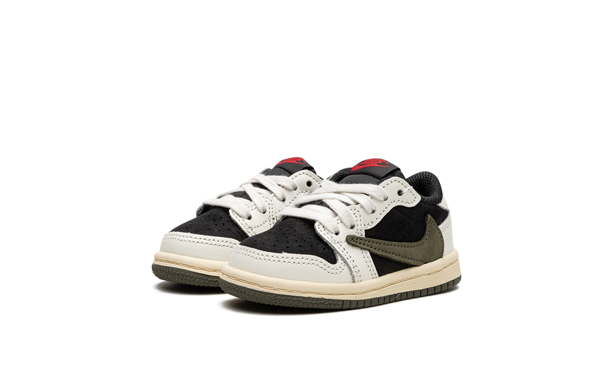 jordan 1 retro low og sp travis scott olive td+DZ5908-106+diagnol left view