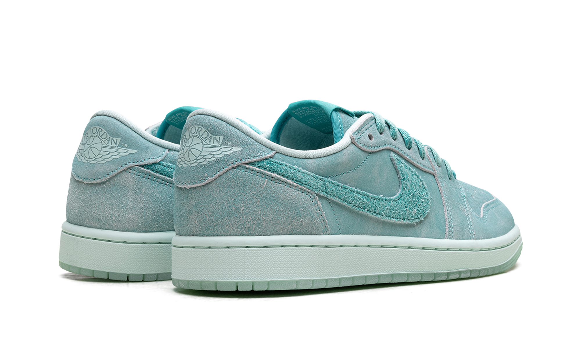 jordan 1 retro low og washed teal women s+HQ8111-300+diagnol right behind view