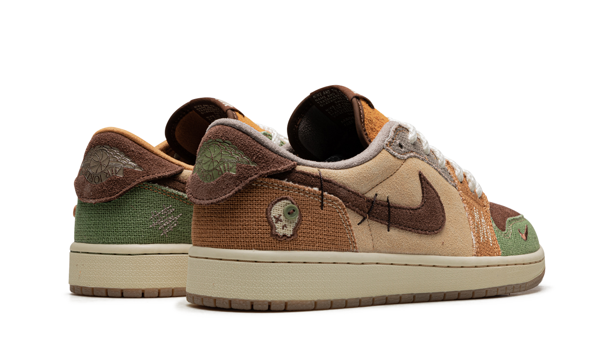 jordan 1 retro low og zion williamson voodoo+DZ7292-200+diagnol right behind view