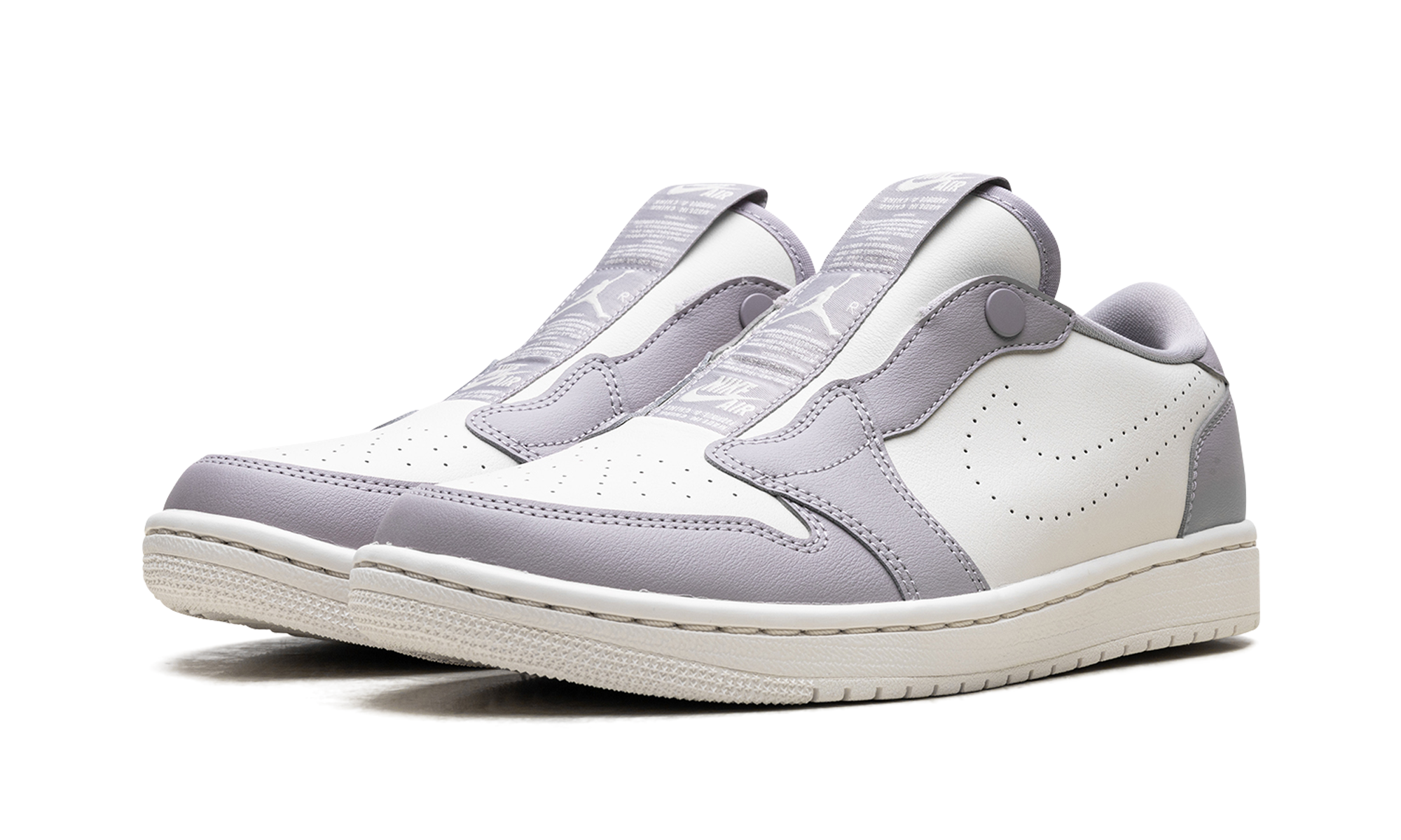 jordan 1 retro low slip atmosphere grey women s+AV3918-005+diagnol left view