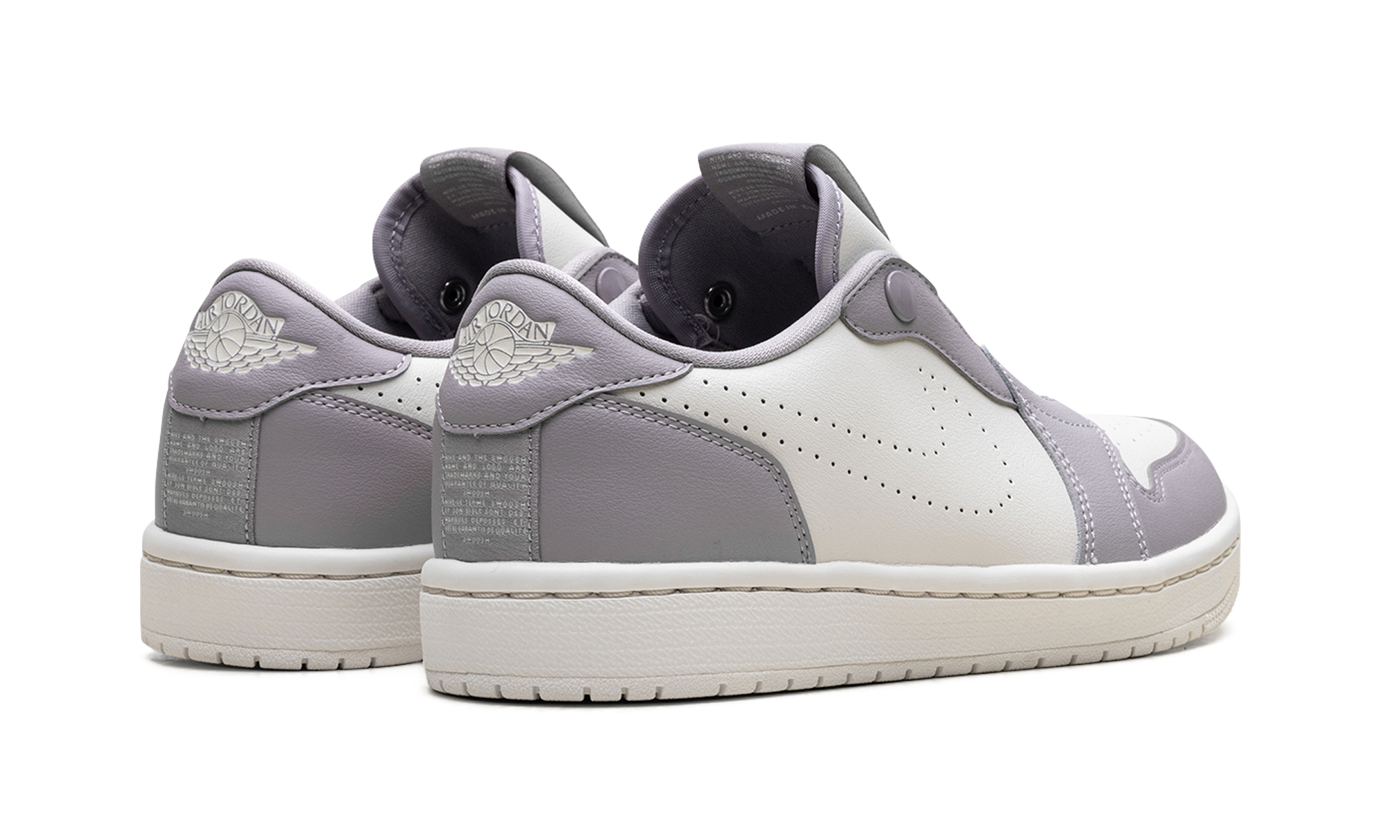 jordan 1 retro low slip atmosphere grey women s+AV3918-005+diagnol right behind view