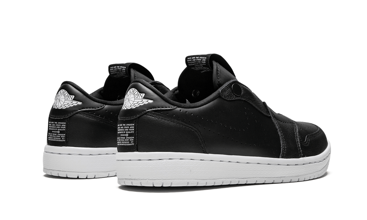 jordan 1 retro low slip black white women s+AV3918-001+diagnol right behind view