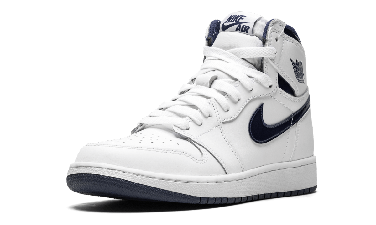 jordan 1 retro metallic navy 2016 gs+575441-106+left diagnol single view