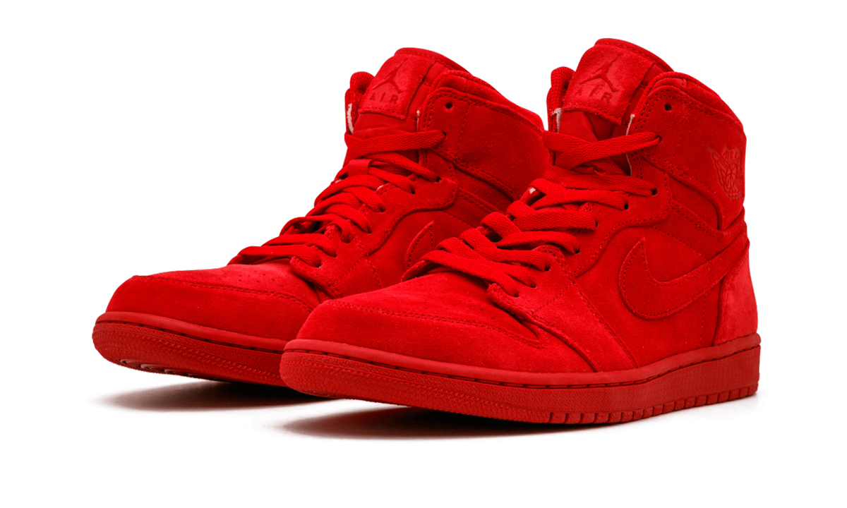 jordan 1 retro red suede+332550-603+diagnol left view