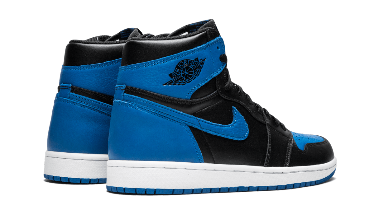 jordan 1 retro royal 2017+555088-007+diagnol right behind view