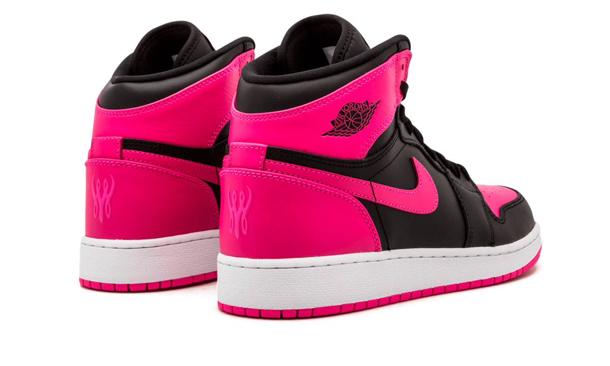 jordan 1 retro serena williams hyper pink gs+873863-609+diagnol right behind view