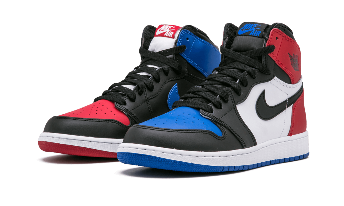 jordan 1 retro top 3 gs+575441-026+diagnol left view