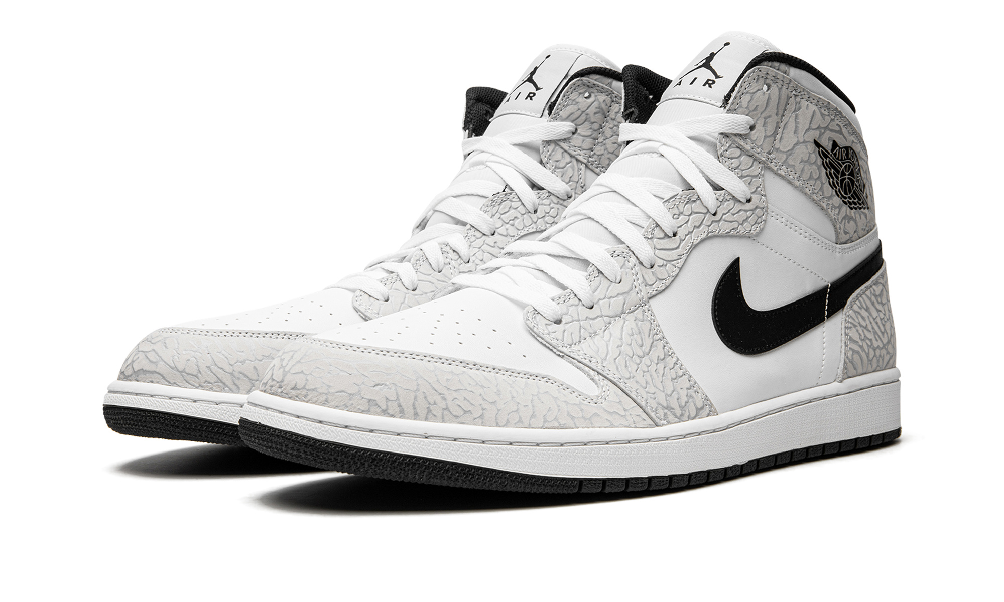 jordan 1 retro white elephant print+839115-106+diagnol left view