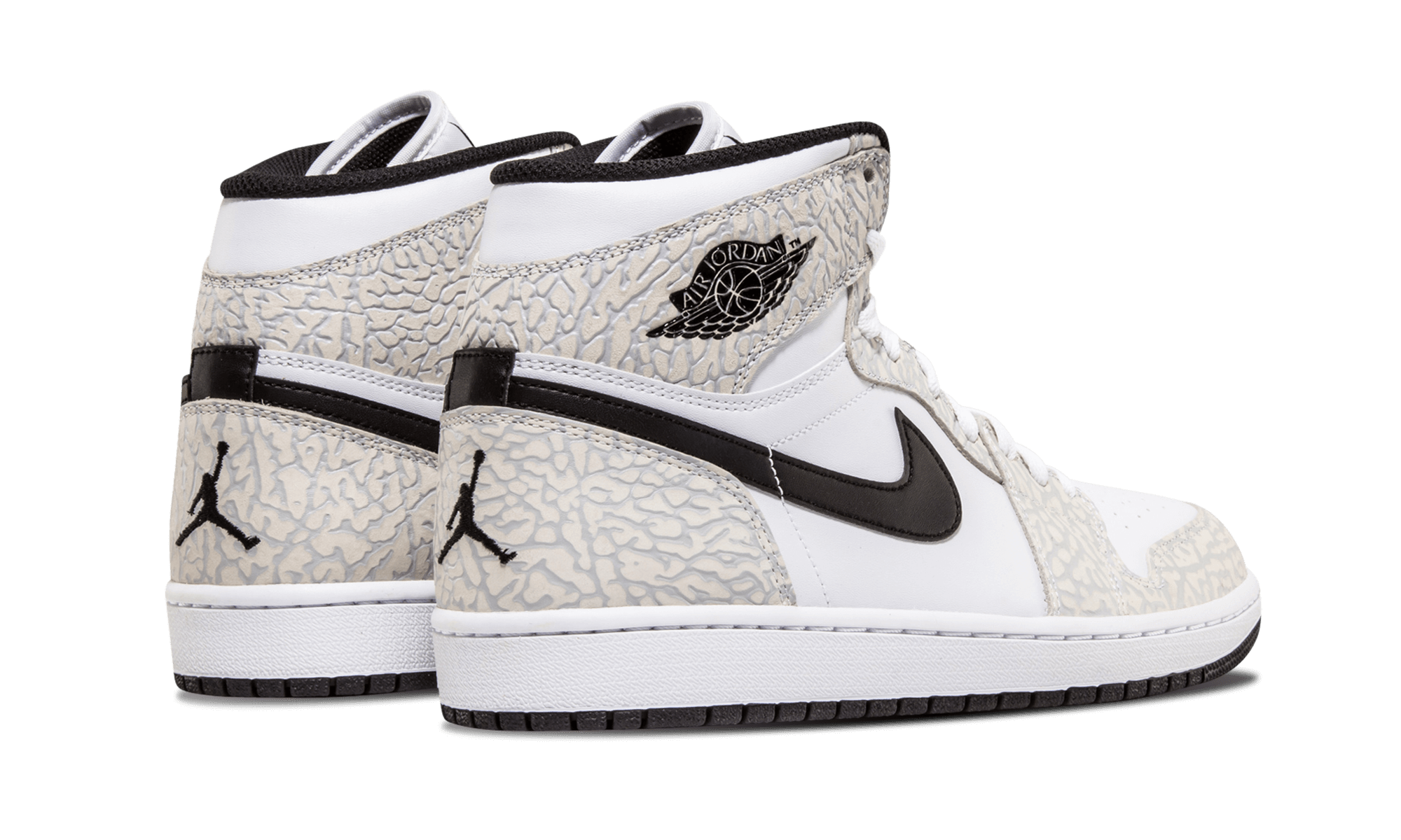 jordan 1 retro white elephant print+839115-106+left diagnol single view