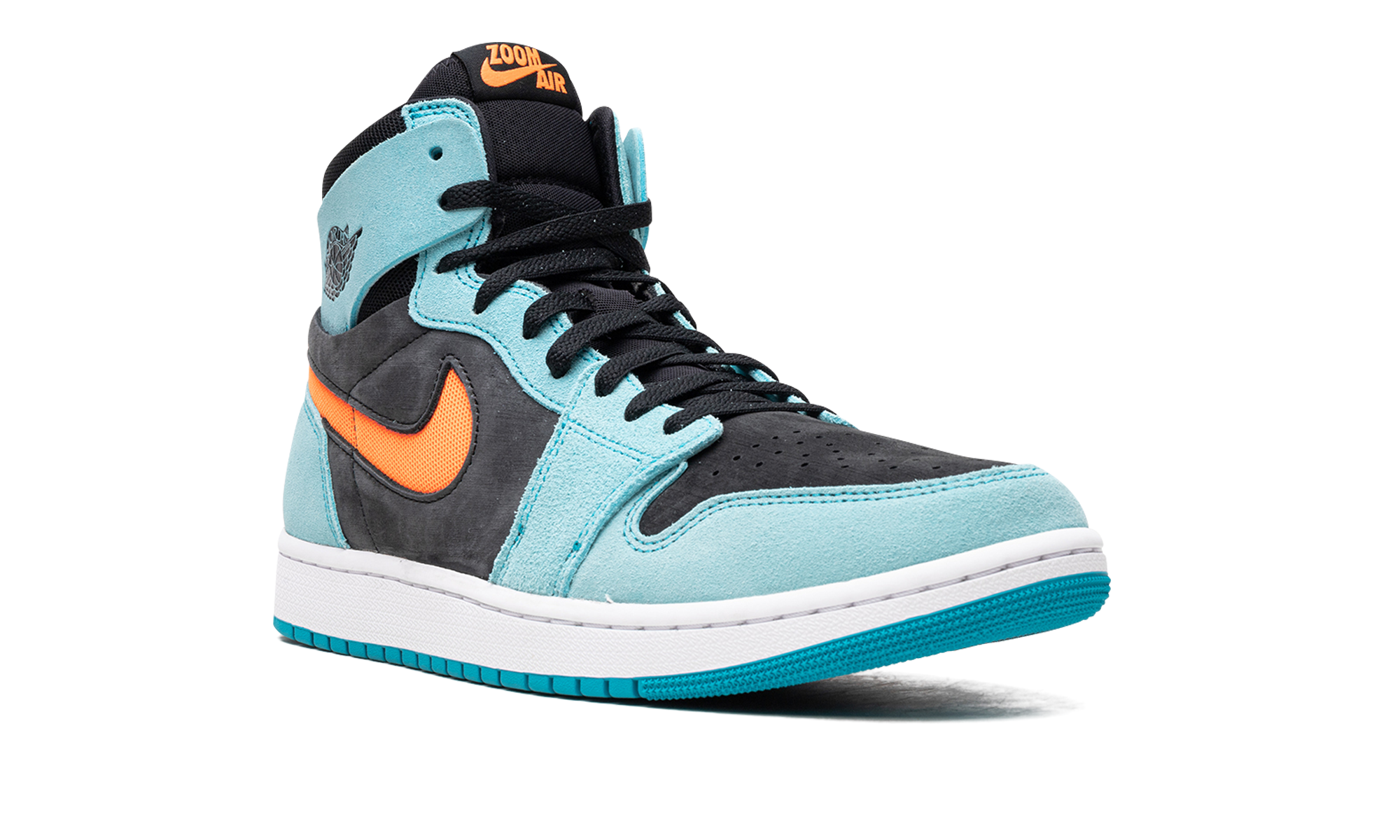 jordan 1 zoom cmft 2 bleached aqua bright citrus+DV1307-408+diagnol right view