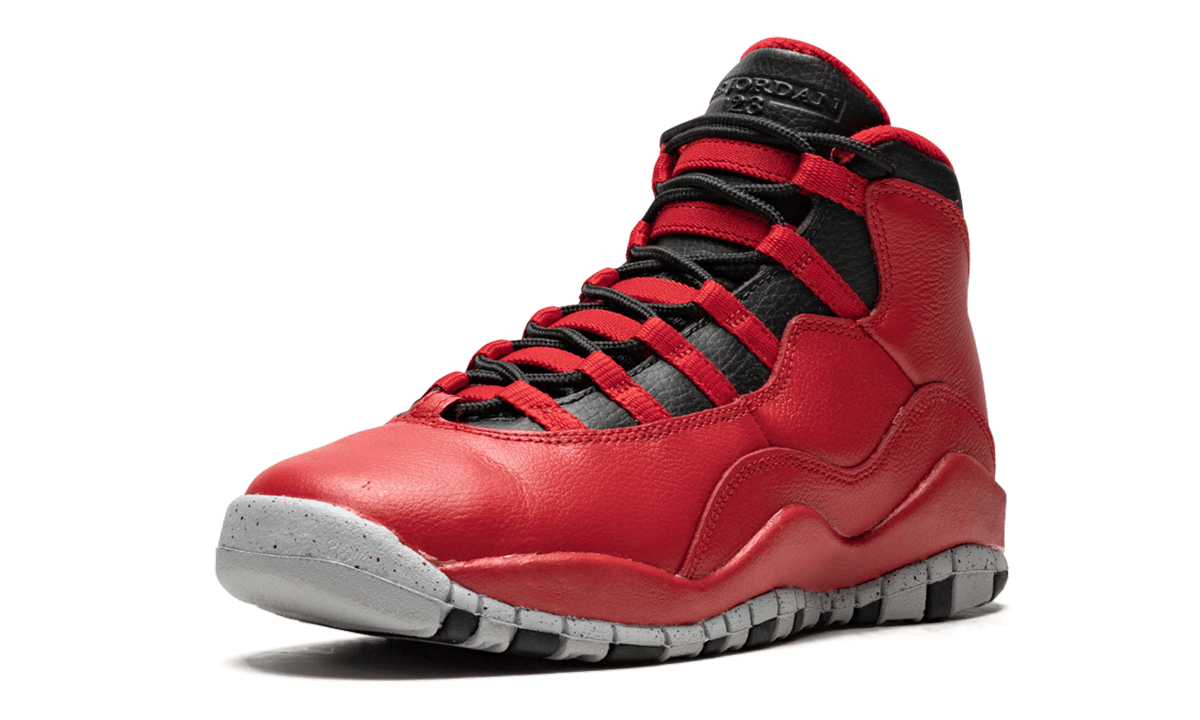 jordan 10 retro bulls over broadway gs+705179-601+left diagnol single view