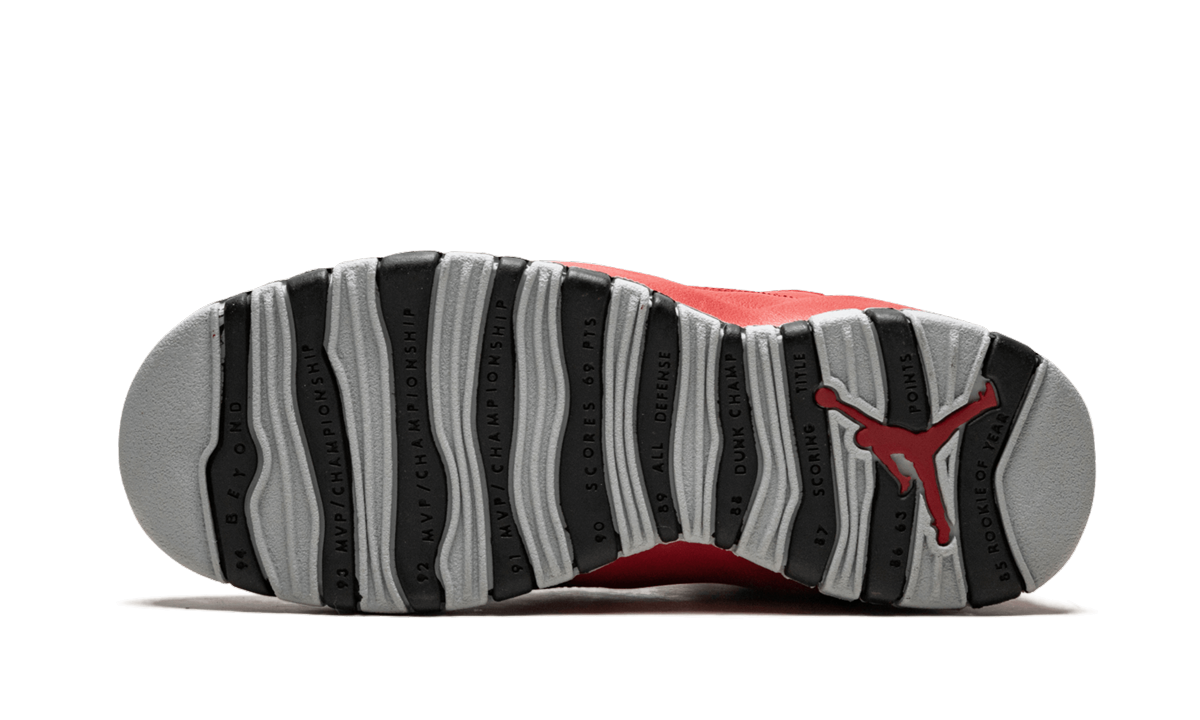 jordan 10 retro bulls over broadway gs+705179-601+bottom view