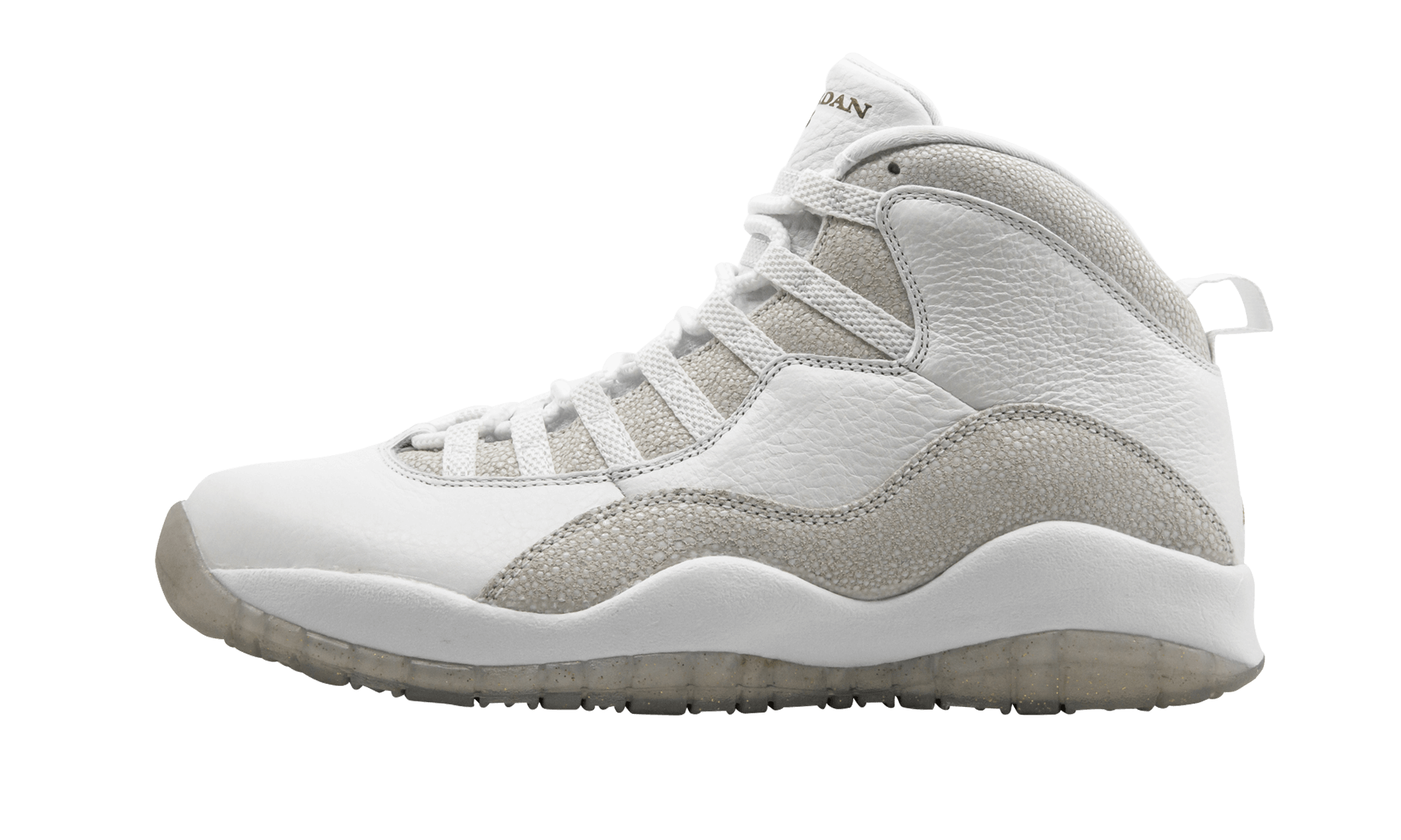 jordan 10 retro drake ovo white+819955-100+diagnol right view 3