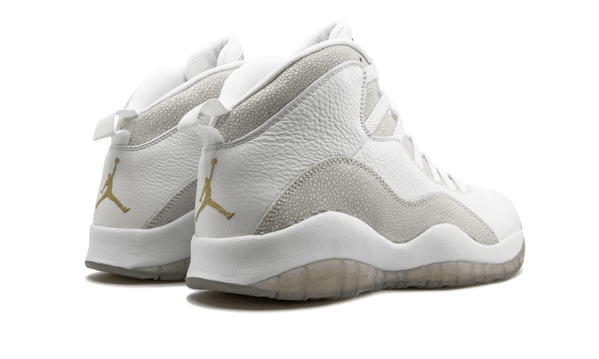 jordan 10 retro drake ovo white+819955-100+diagnol right behind view