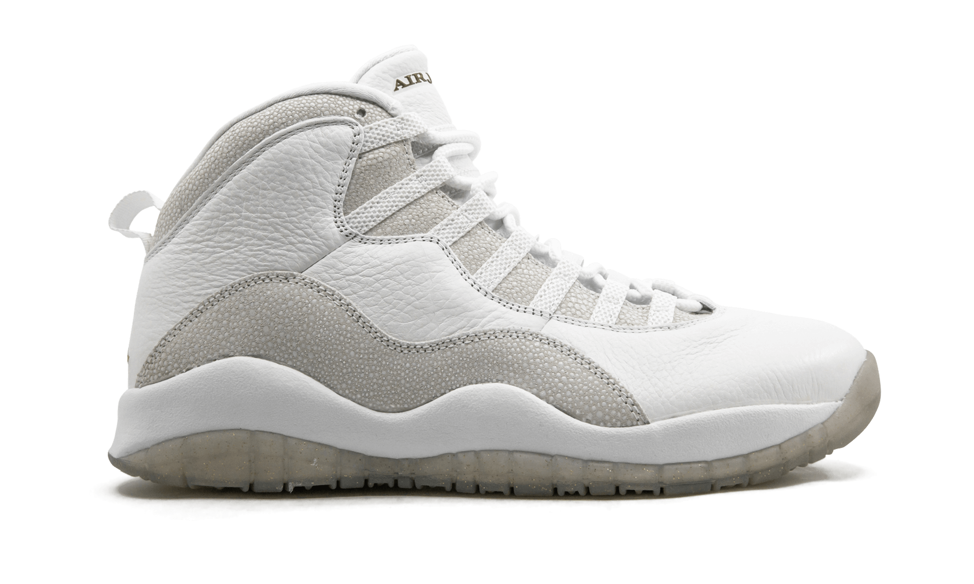 jordan 10 retro drake ovo white+819955-100+diagnol right view
