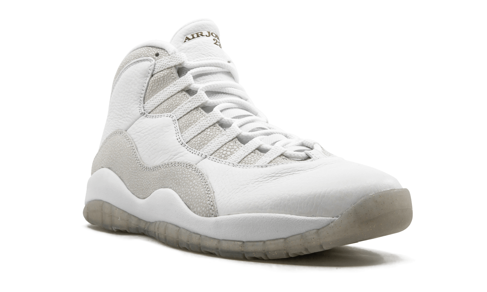 jordan 10 retro drake ovo white+819955-100+diagnol right view 1