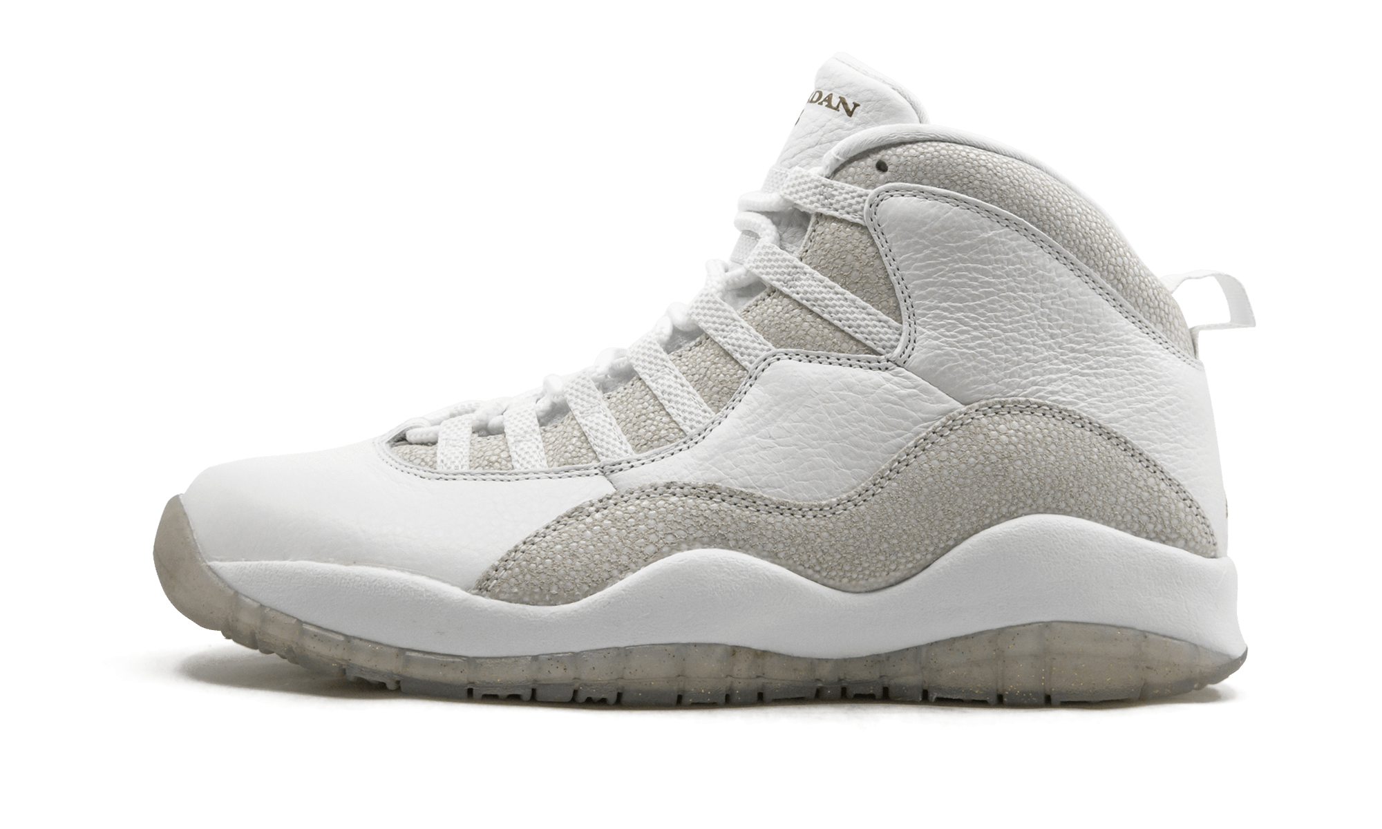 jordan 10 retro drake ovo white+819955-100+diagnol right view 2
