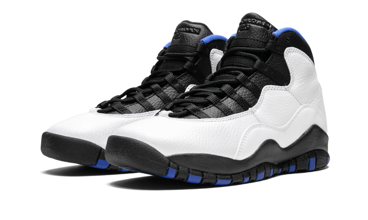 jordan 10 retro orlando gs+310806-108+diagnol left view