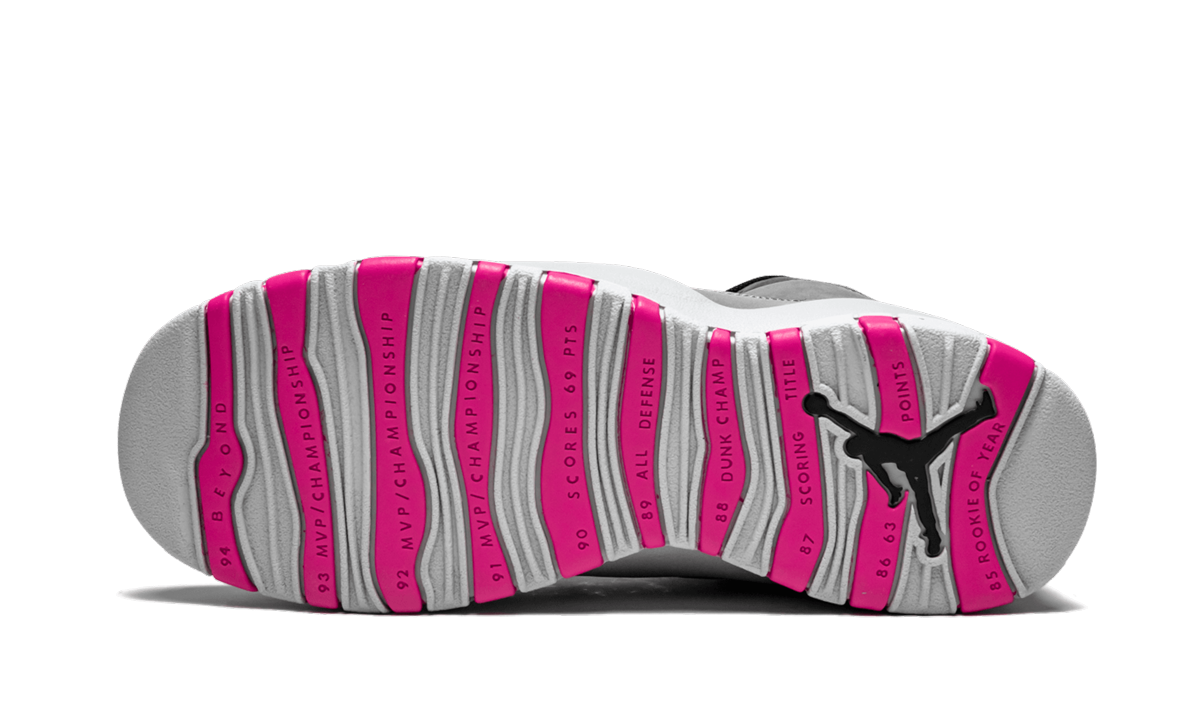 jordan 10 retro rush pink gs+487211-006+bottom view