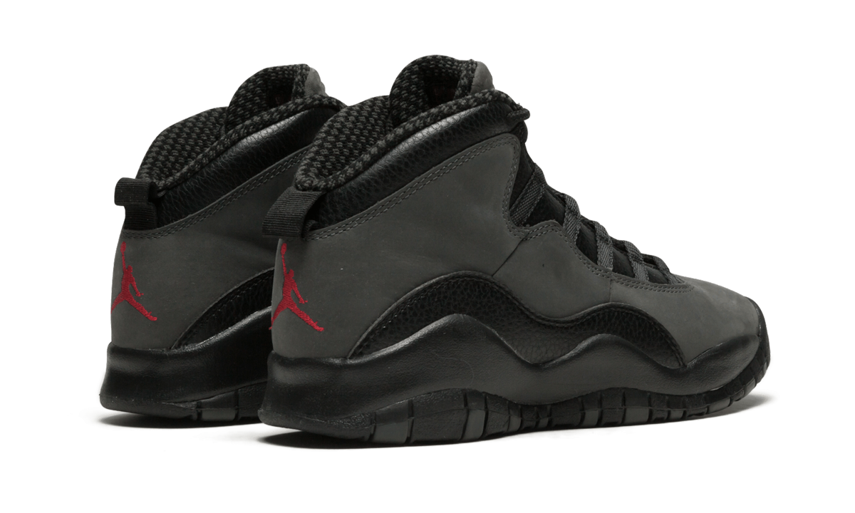 jordan 10 retro shadow 2018 gs+310806-002+diagnol right behind view