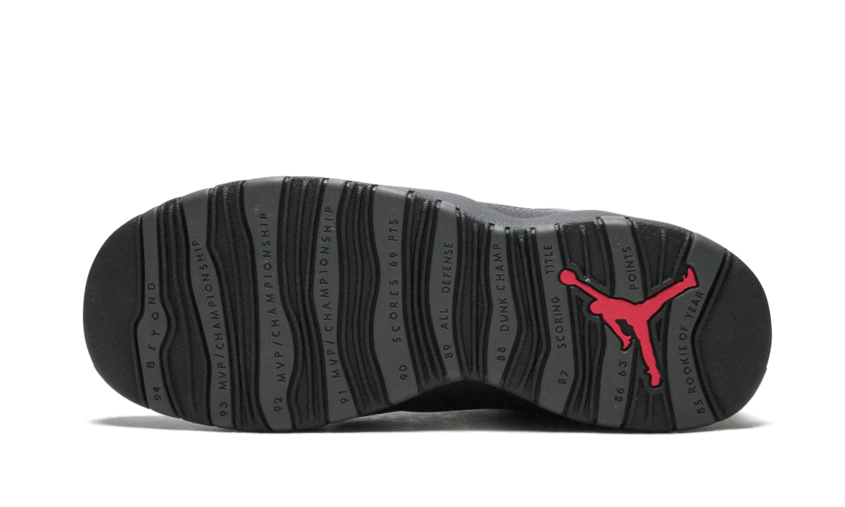 jordan 10 retro shadow 2018 gs+310806-002+bottom view