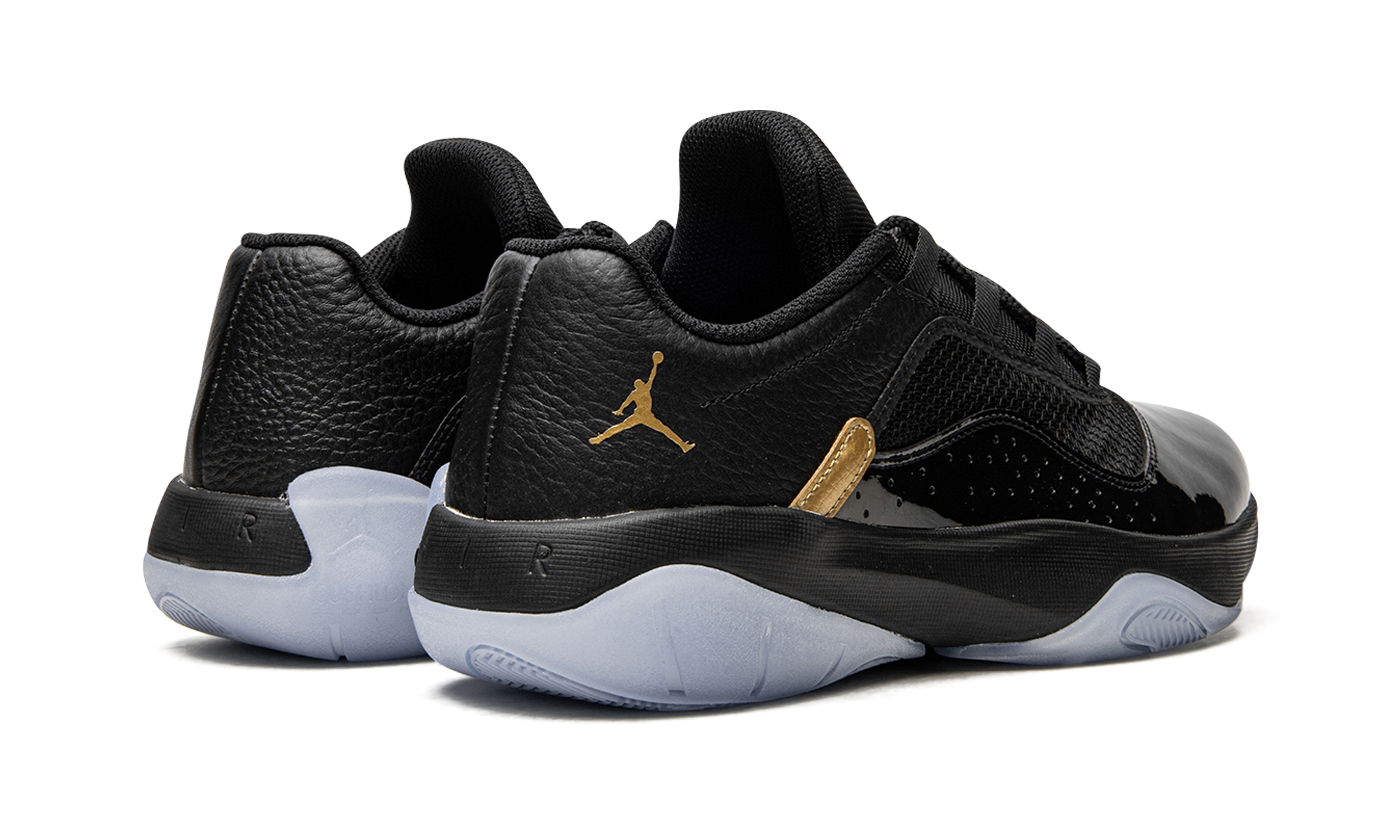 jordan 11 cmft low black gold+DO0613-007+diagnol right behind view