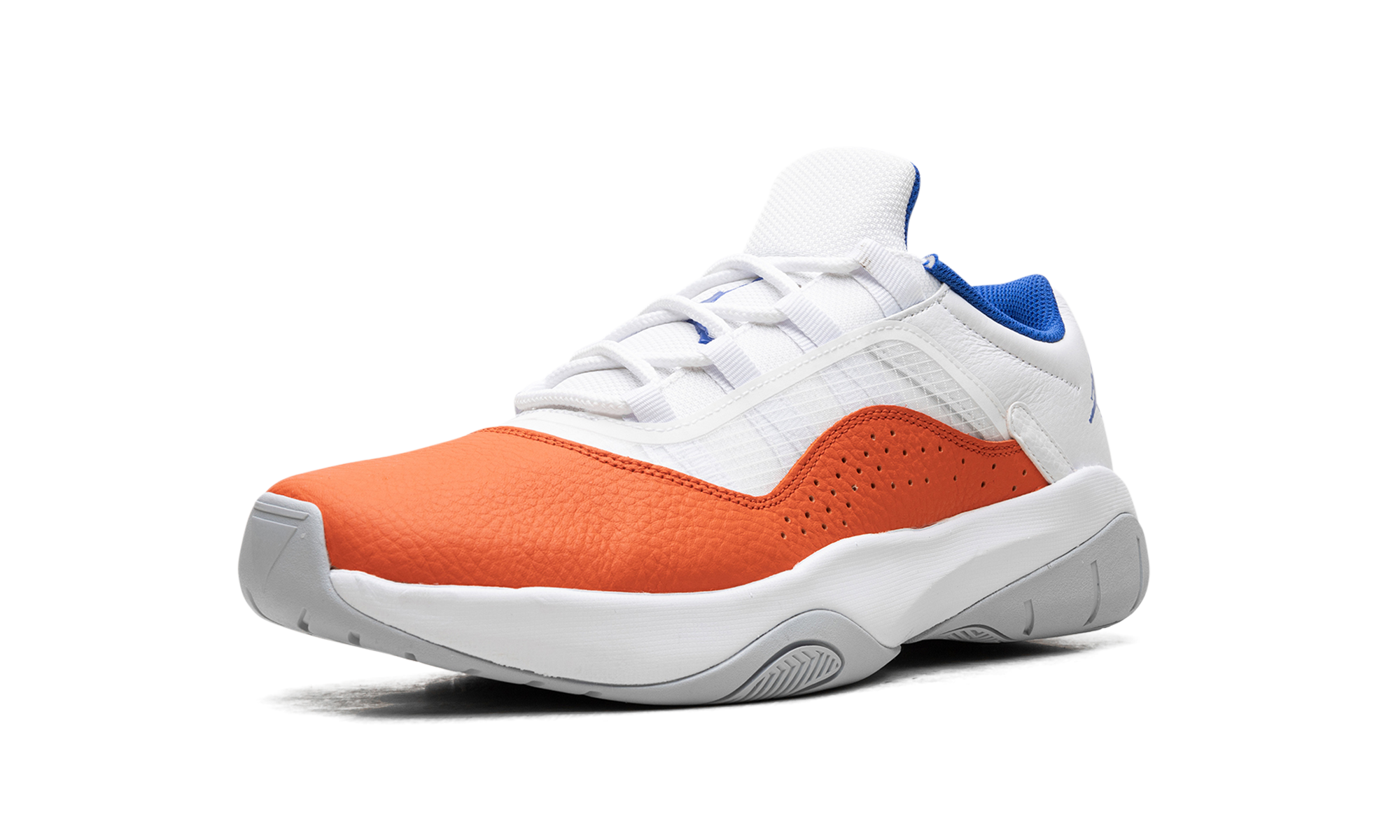 jordan 11 cmft low white safety orange hyper royal+CW0784-108+left diagnol single view