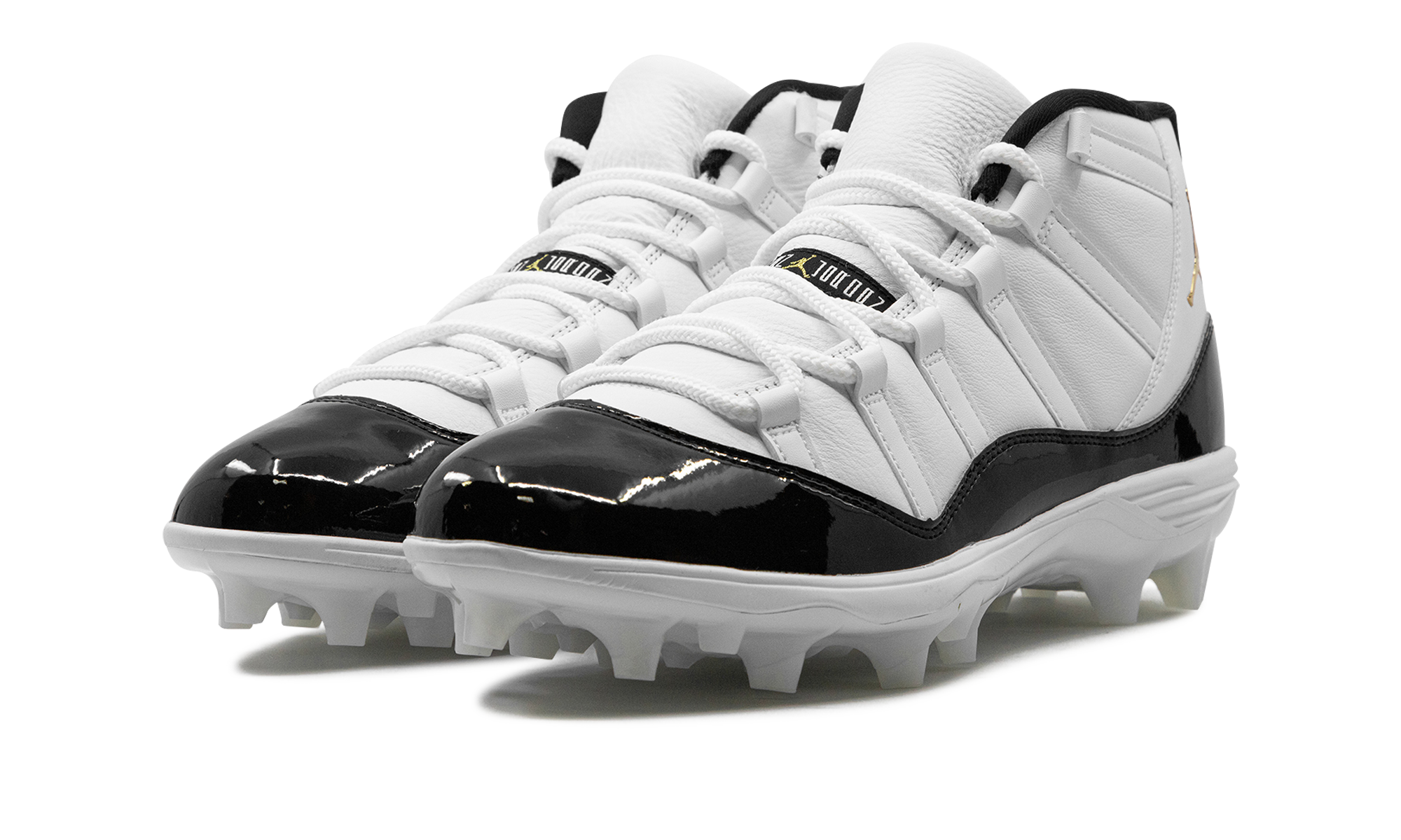 jordan 11 mid td cleat dmp gratitude+FV5374-107+diagnol left view