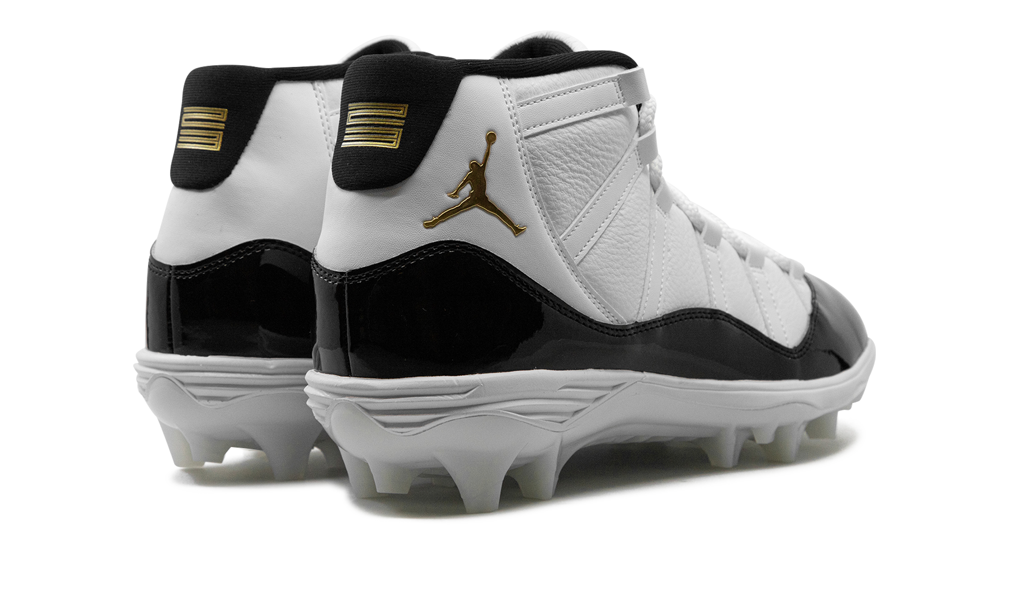 jordan 11 mid td cleat dmp gratitude+FV5374-107+diagnol right behind view