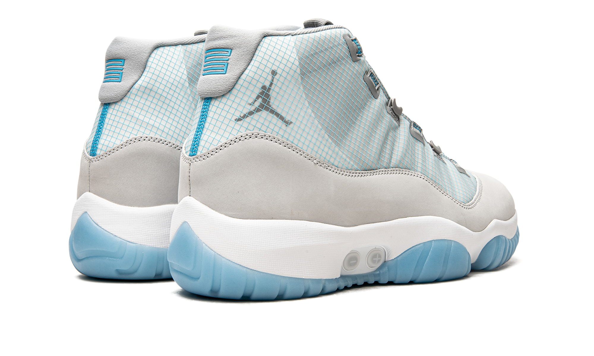 jordan 11 retro adapt dark powder blue+DO6365-001+diagnol right behind view