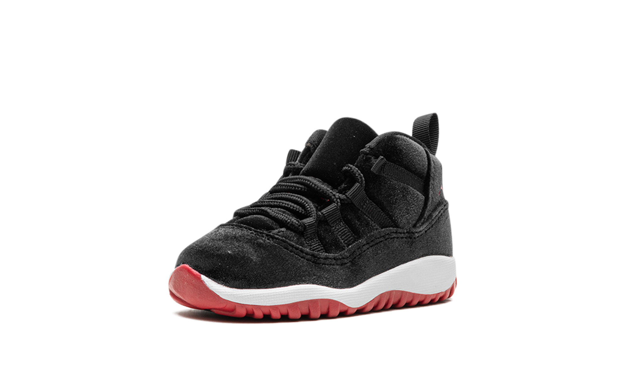 jordan 11 retro bred velvet td+HF7808-061+left diagnol single view