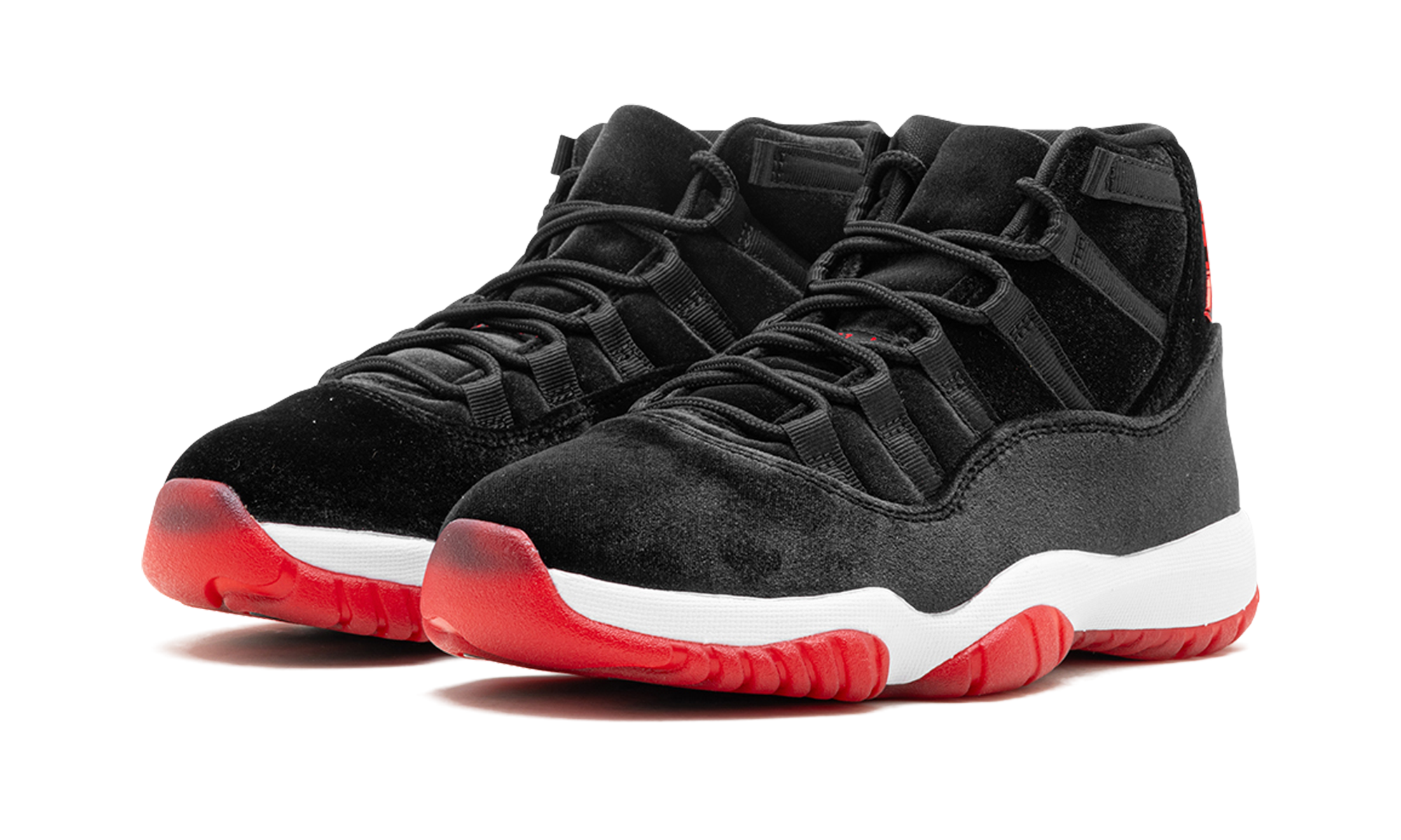 jordan 11 retro bred velvet women s+DB5457-061+diagnol left view