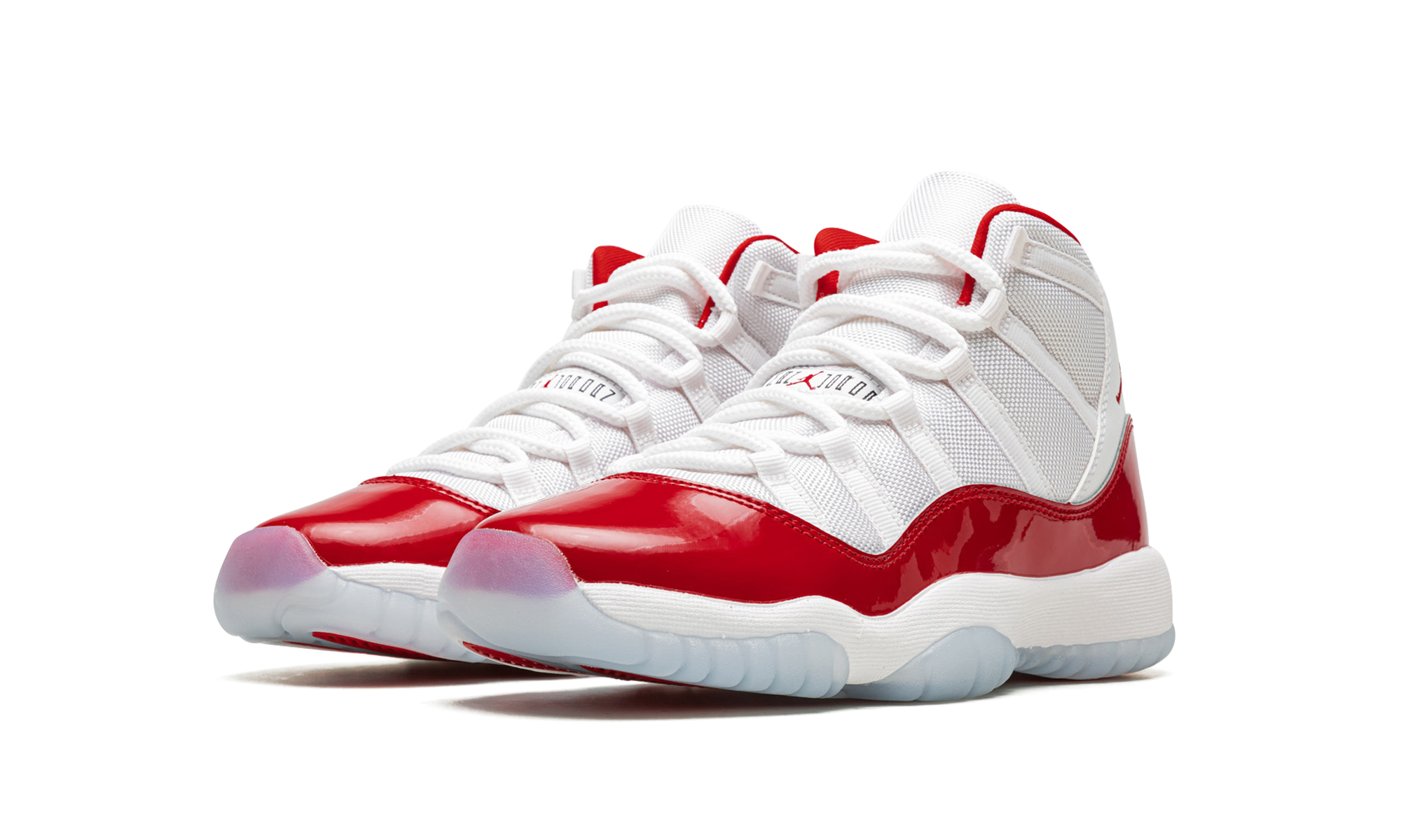 jordan 11 retro cherry 2022 gs+378038-116+diagnol left view