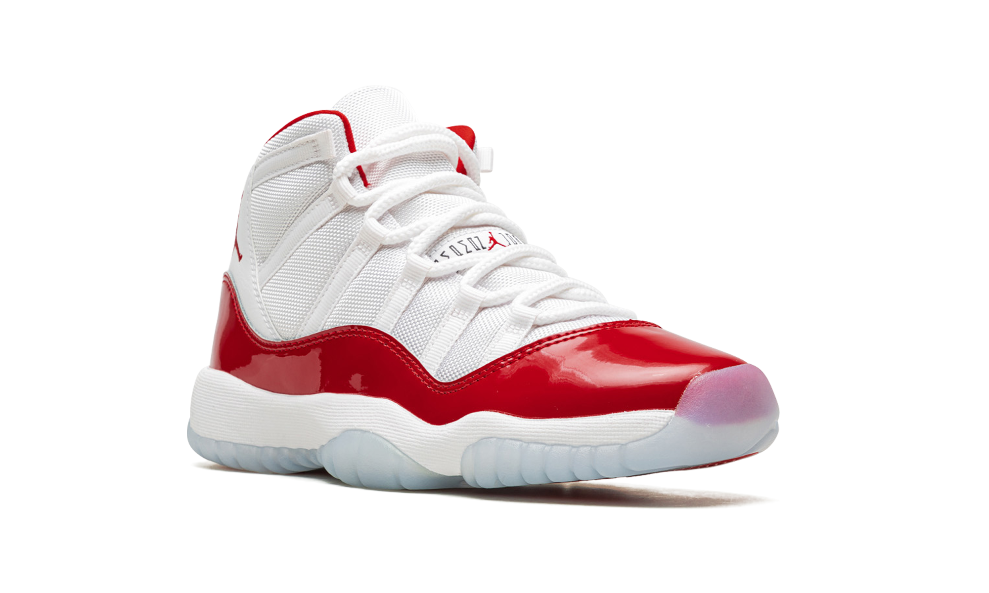 jordan 11 retro cherry 2022 gs+378038-116+diagnol right view
