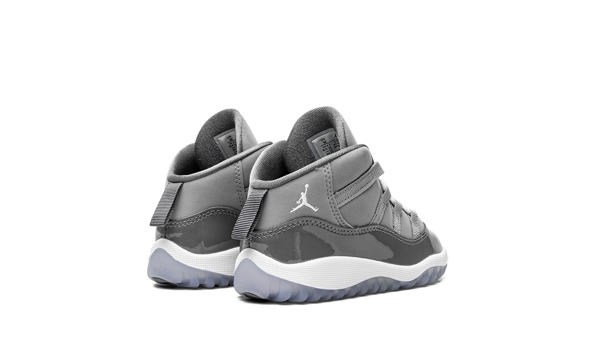 jordan 11 retro cool grey 2021 td+378040-005+diagnol right behind view
