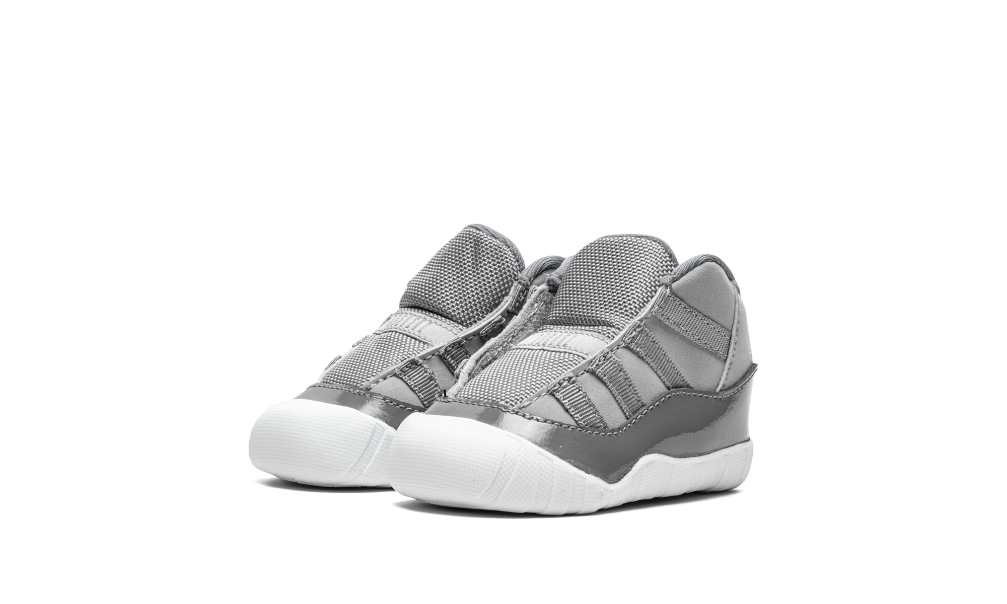 jordan 11 retro crib bootie cool grey 2021 i+CI6165-005+diagnol left view