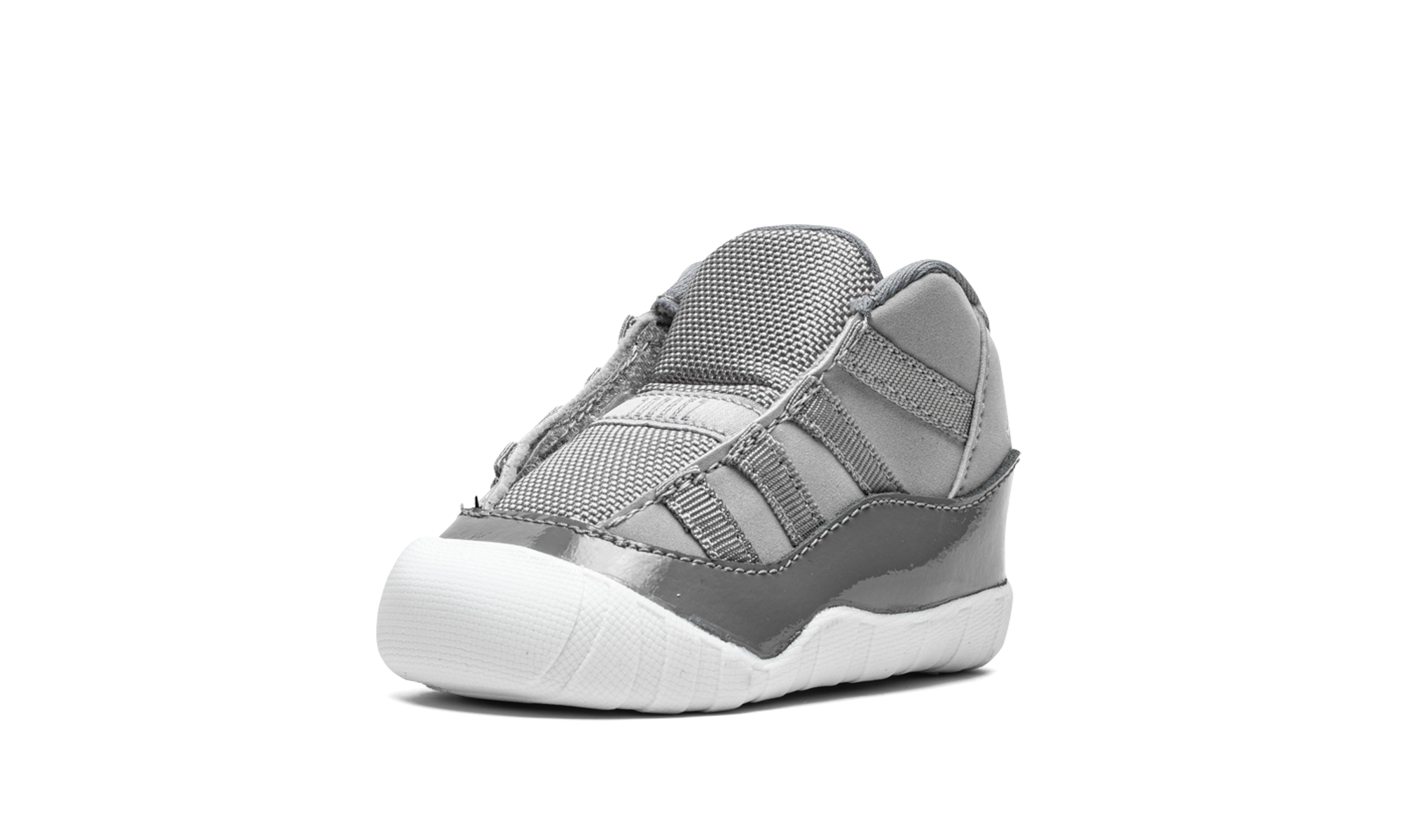 jordan 11 retro crib bootie cool grey 2021 i+CI6165-005+left diagnol single view
