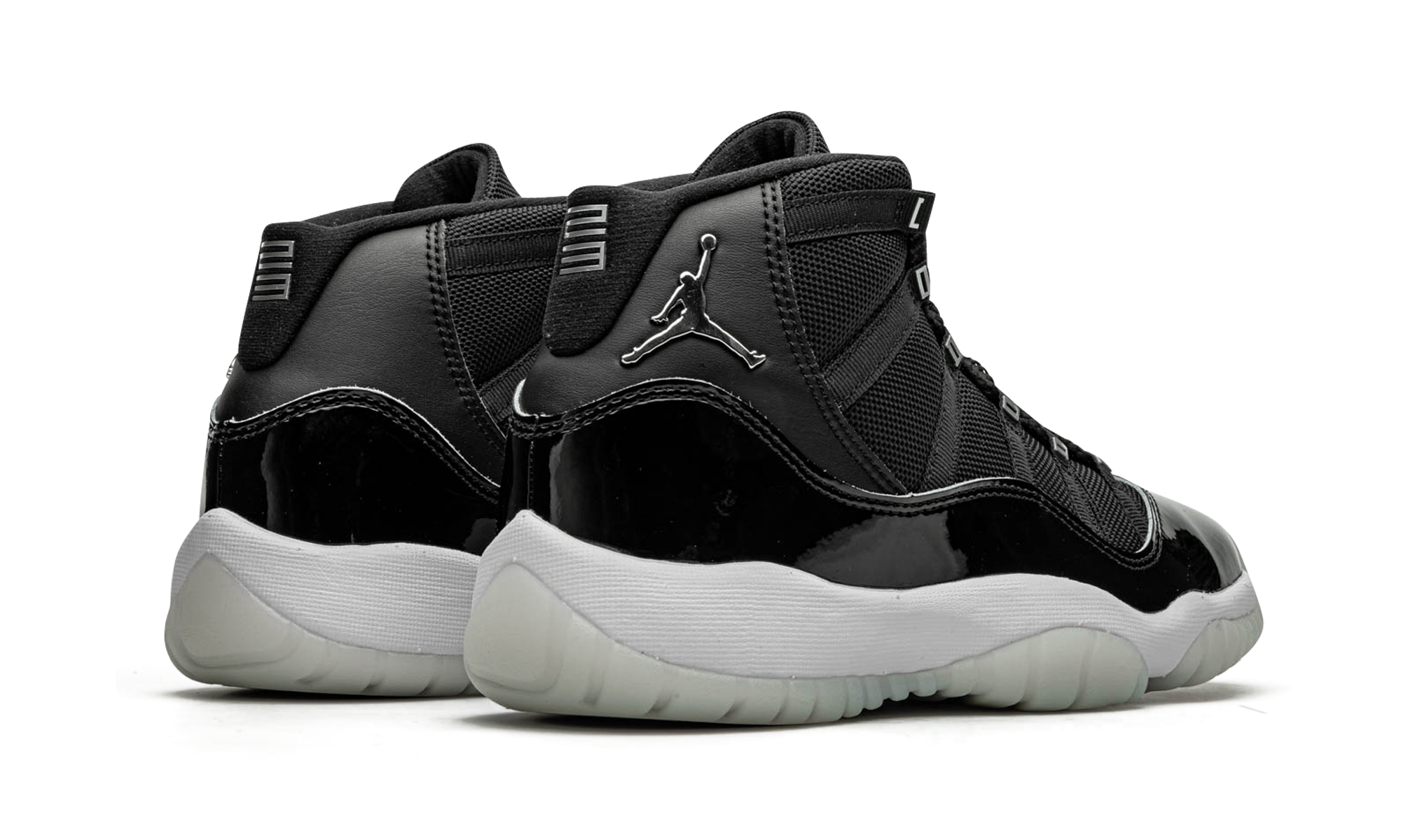 jordan 11 retro jubilee gs+378038-011+diagnol right behind view