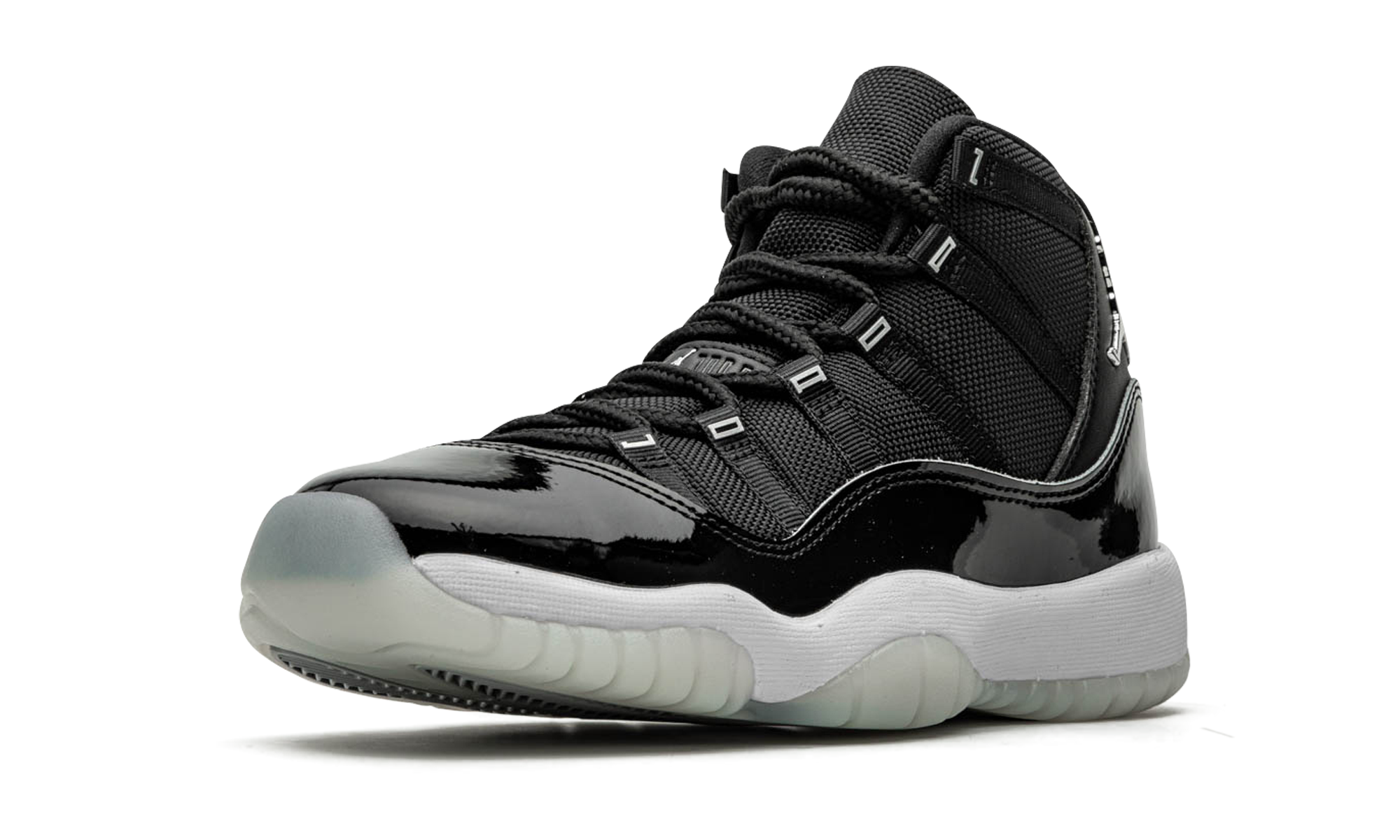 jordan 11 retro jubilee gs+378038-011+left diagnol single view
