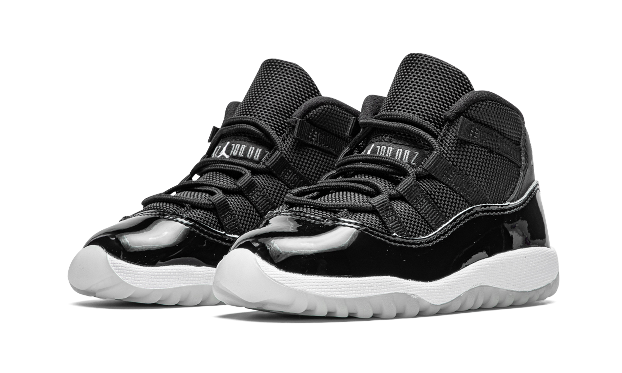 jordan 11 retro jubilee td+378040-011+diagnol left view